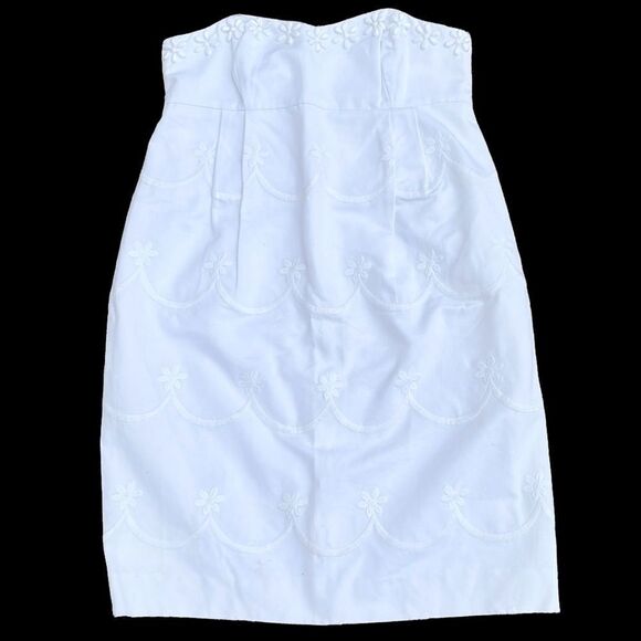 Lilly Pulitzer Strapless Beaded Dress White Size 2 - Picture 1 of 13